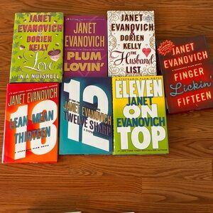 Colorful Janet Evanovich Book Collection